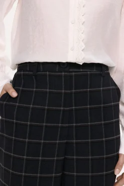 Pantalón de vestir de cuadros con viscosa