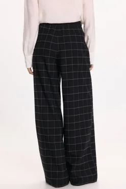 Pantalón de vestir de cuadros con viscosa