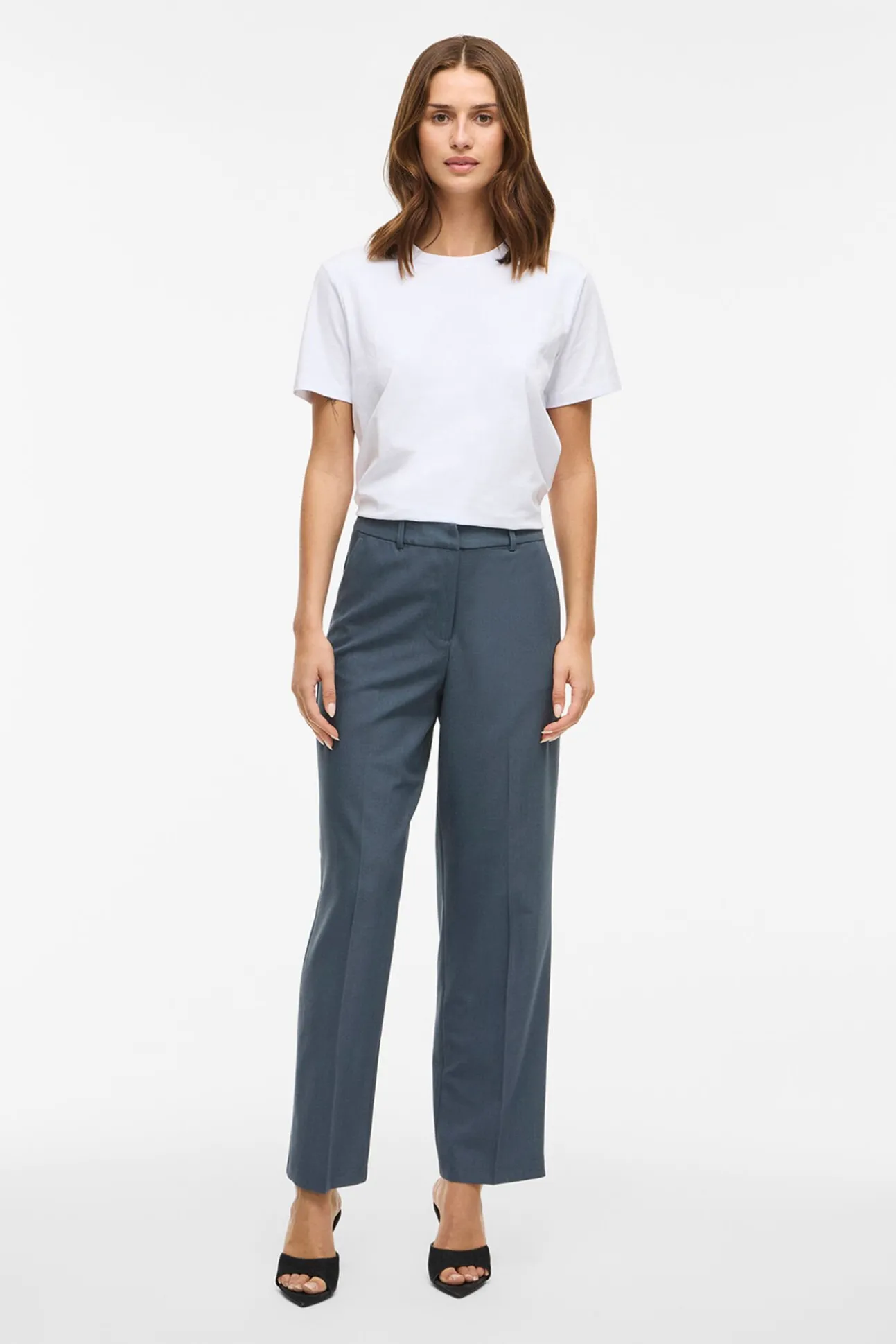 Pantalón de vestir recto con viscosa