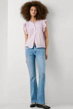 Pantalón denim flare tiro bajo Pimlico