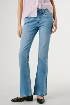 Pantalón denim flare tiro bajo Pimlico