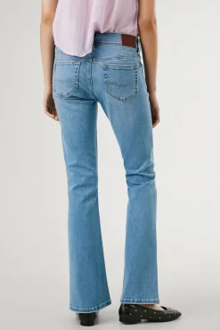Pantalón denim flare tiro bajo Pimlico