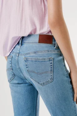 Pantalón denim flare tiro bajo Pimlico