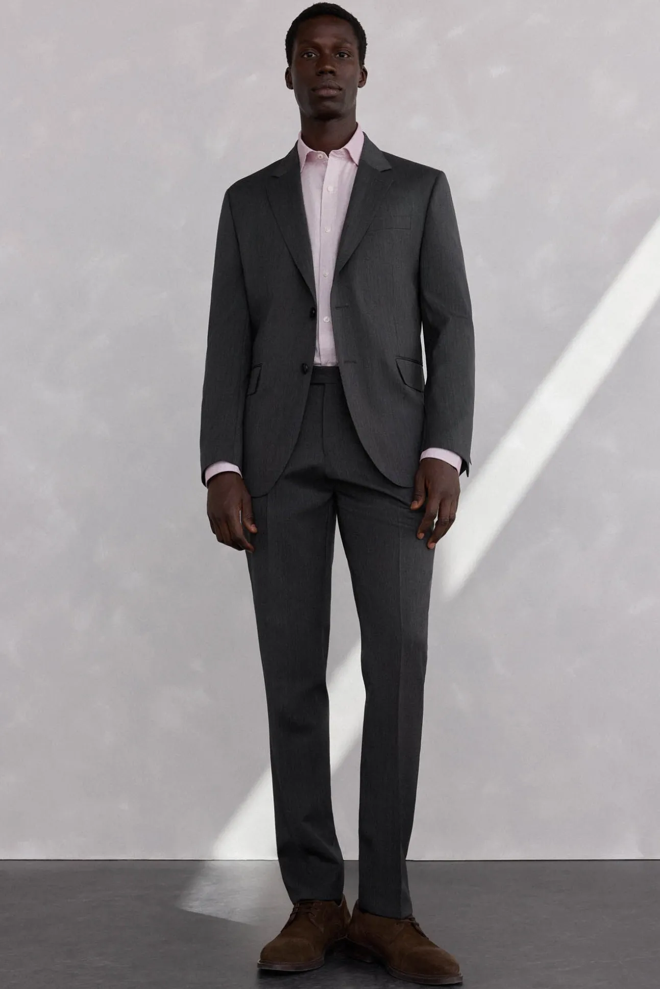 Pantalón estructura gris bi-stretch slim fit