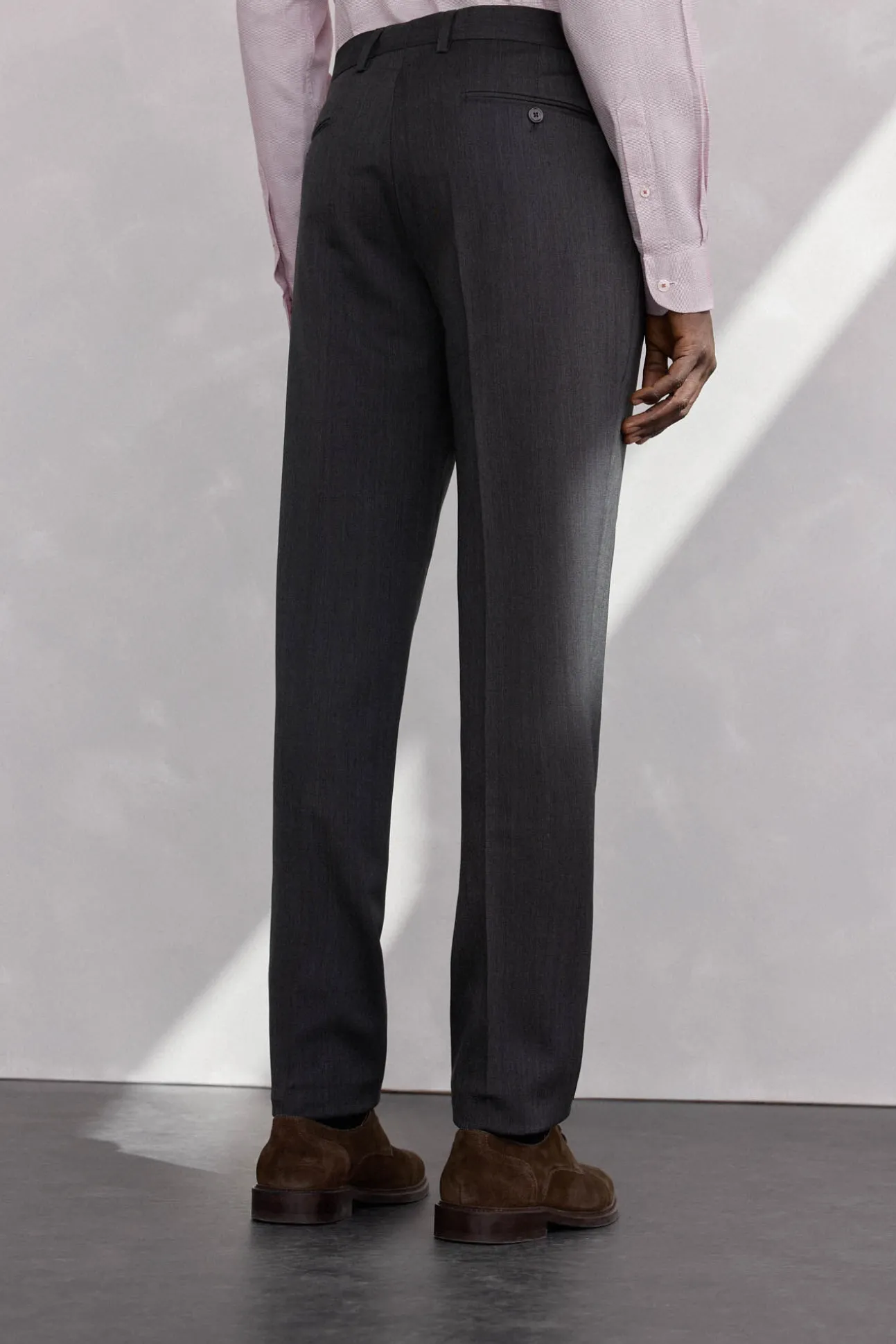 Pantalón estructura gris bi-stretch slim fit