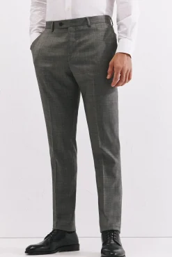 Pantalón estructura gris slim fit