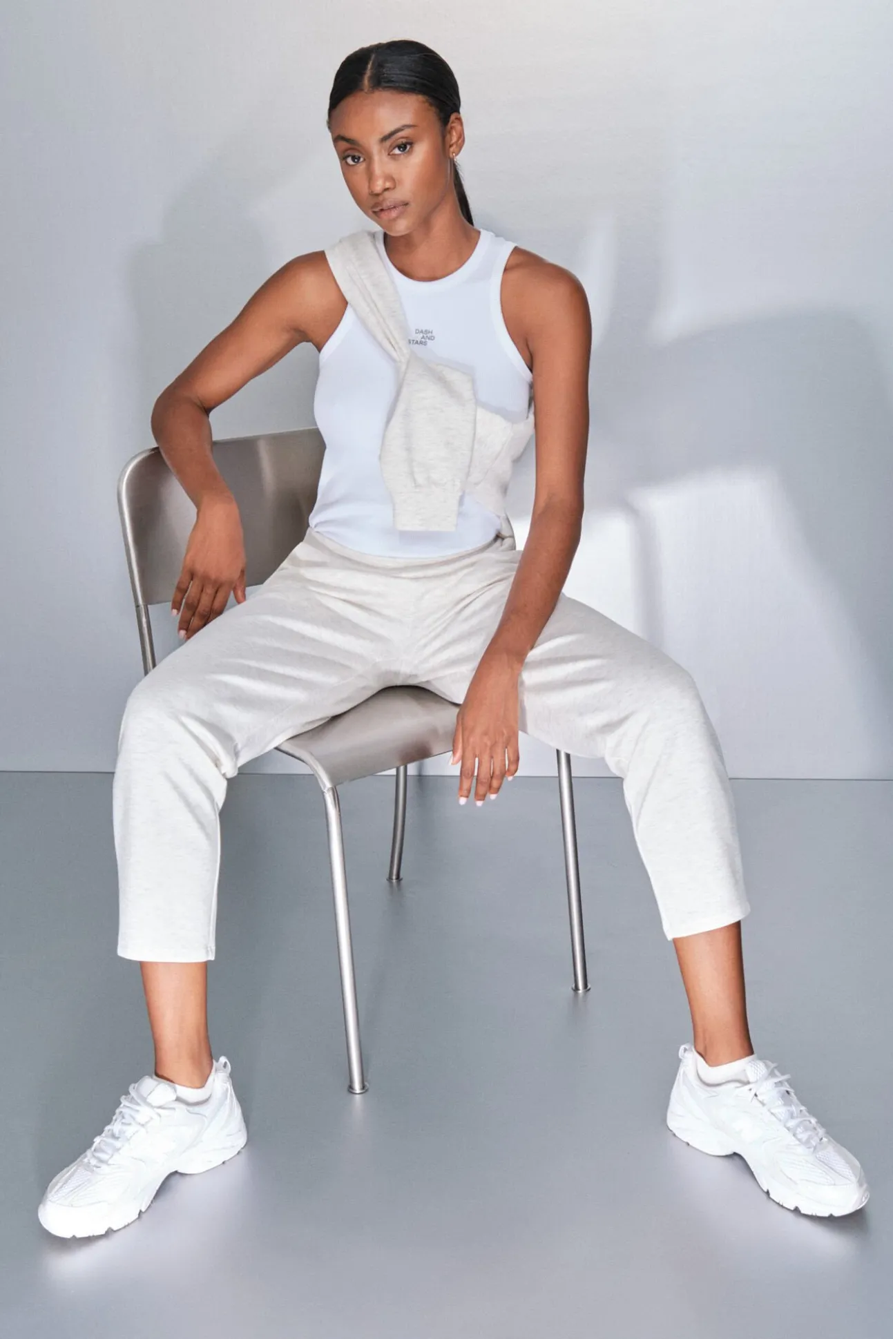 Pantalón jogger blanco