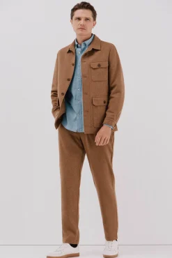 Pantalón lana camel