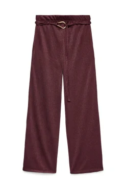 Pantalón largo de punto detalle hebilla