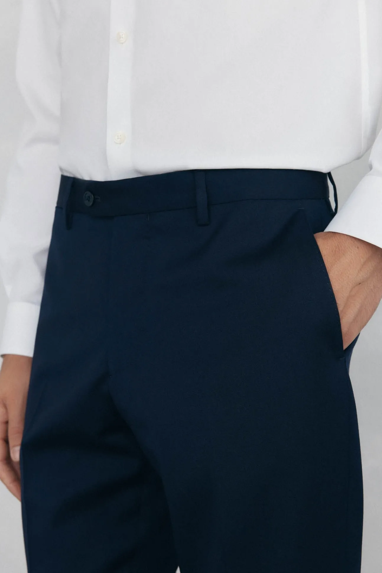 Pantalón liso tailored bi-stretch