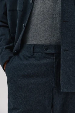 Pantalón microcuadro algodón