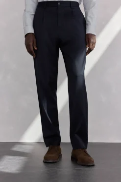 Pantalón pinzas lana