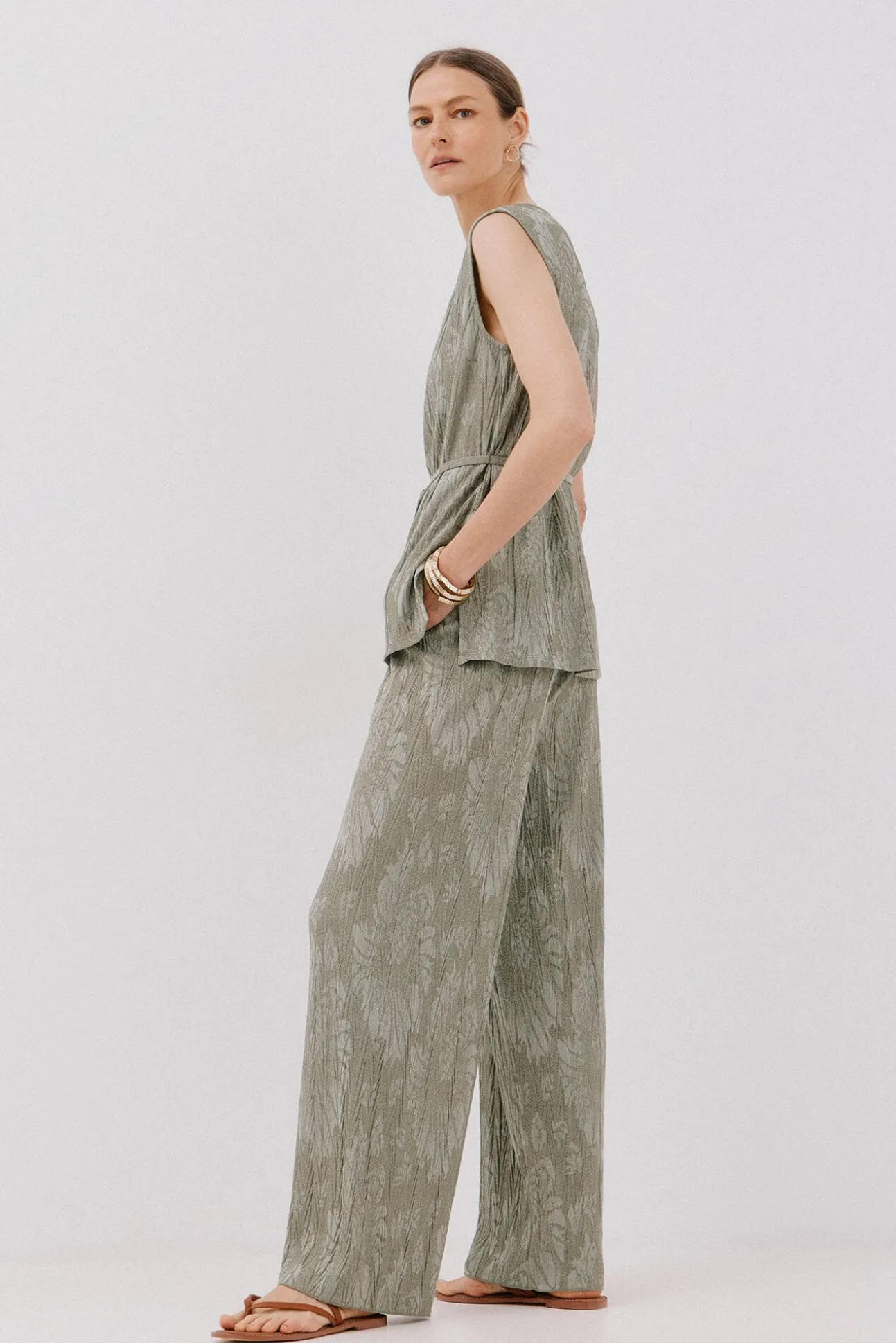 Pantalón punto jacquard