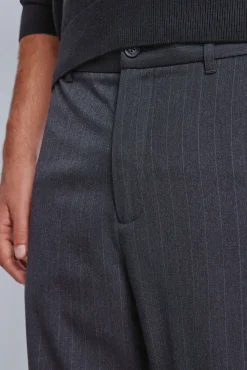 Pantalón rayas straight fit