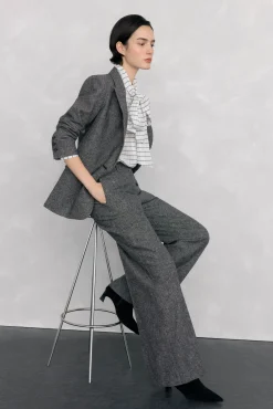 Pantalón recto cheviot