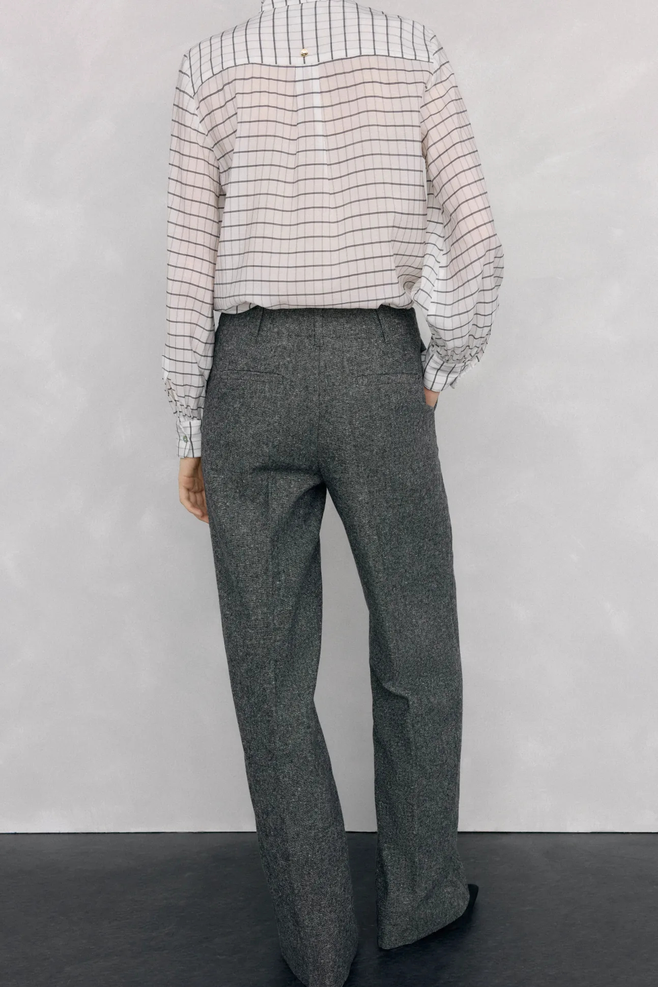 Pantalón recto cheviot