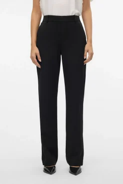 Pantalón recto con cintura elástica