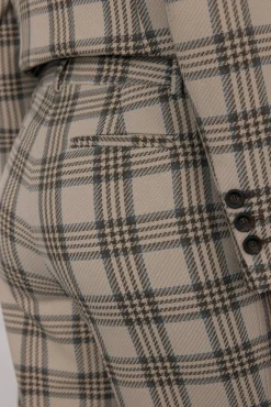 Pantalón recto de cuadros