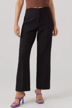 Pantalón recto de mujer de talle alto