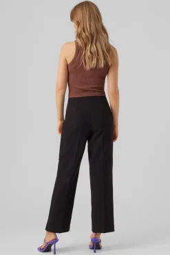 Pantalón recto de mujer de talle alto