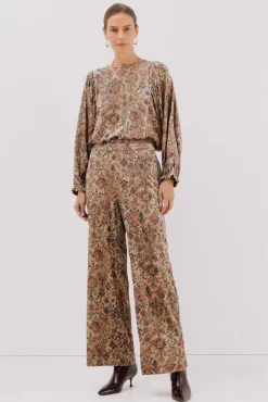 Pantalón terciopelo estampado