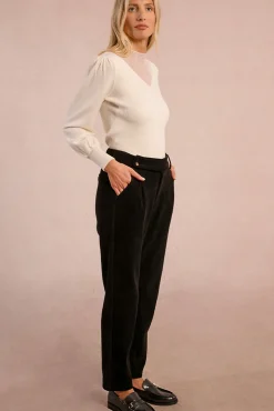 Pantalón tobillero en tejido de micropana