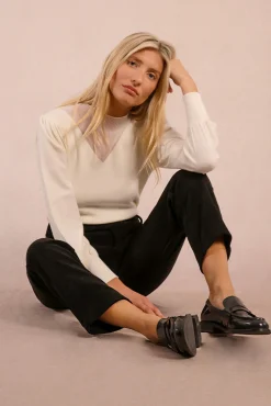 Pantalón tobillero en tejido de micropana