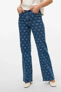 Pantalón vaquero estampado