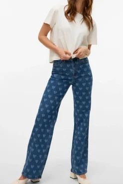 Pantalón vaquero estampado