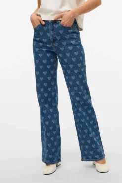Pantalón vaquero estampado
