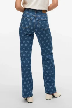 Pantalón vaquero estampado