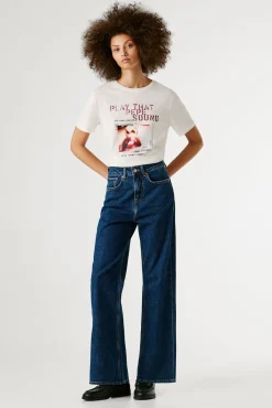 Pantalón vaquero recto tiro ultra alto