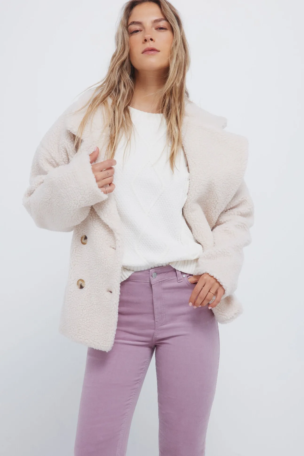 Pantalones pana kick flare