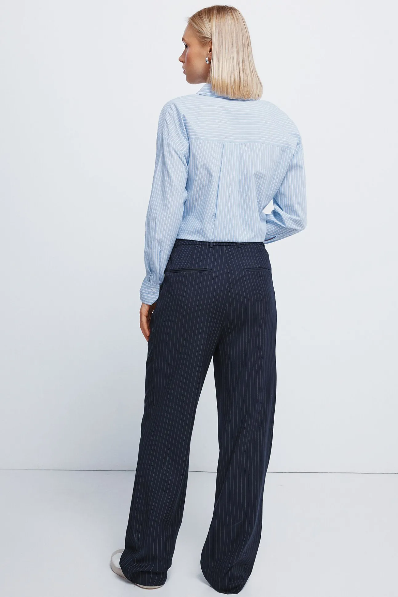 Pantalones pinzas goma cintura