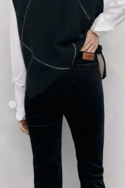 Pantalones terciopelo push up flare