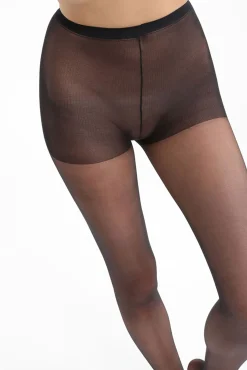 Panty con acabado satinado negro 15 DEN