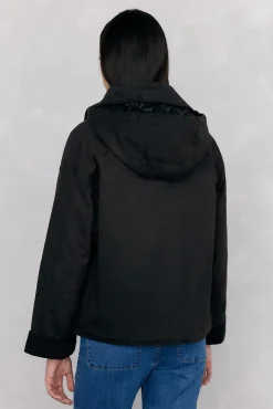 Parka acolchada tejido encerado