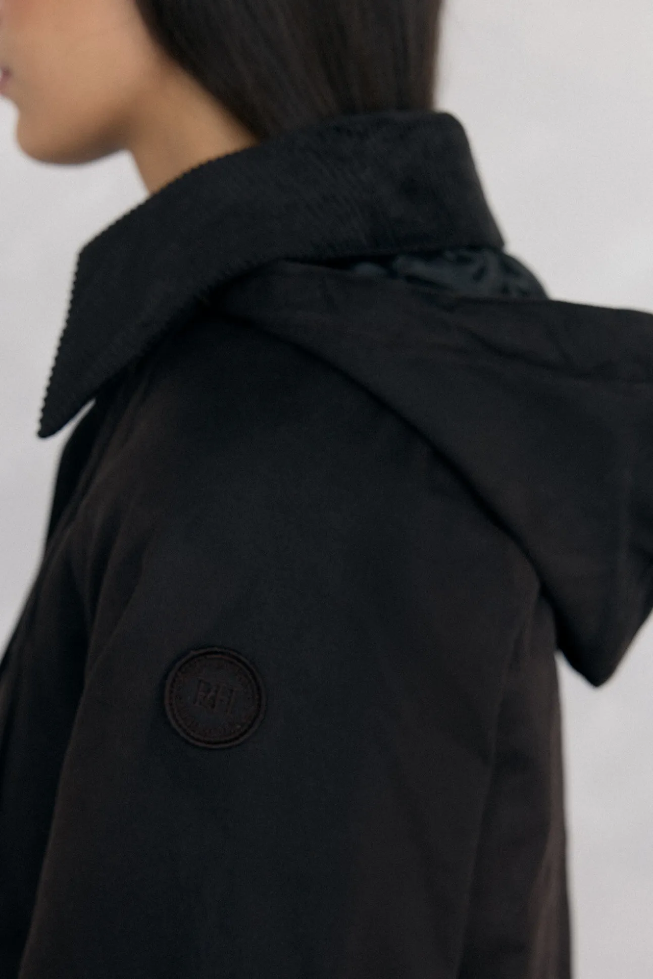 Parka acolchada tejido encerado