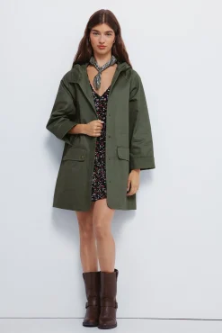 Parka capucha algodón