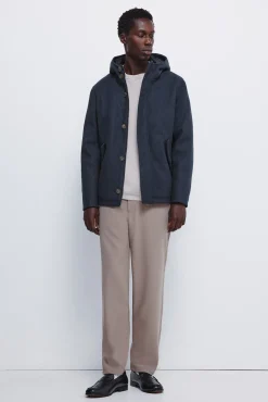 Parka corta efecto lana