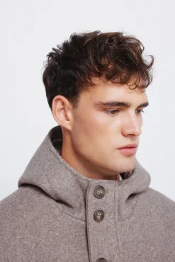 Parka corta efecto lana