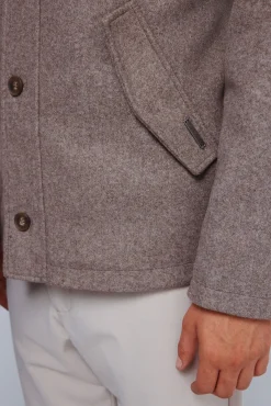 Parka corta efecto lana