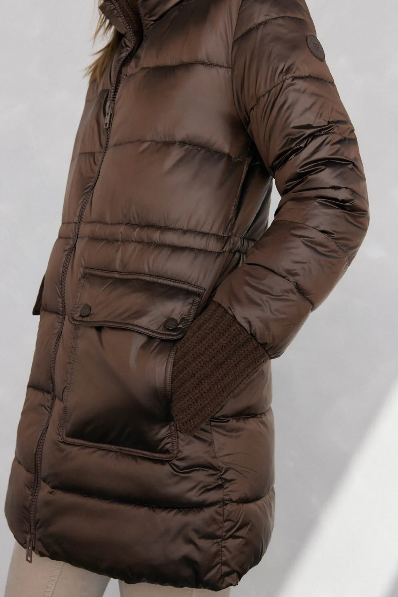 Parka larga acolchada