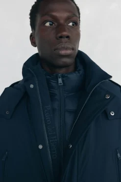 Parka larga capucha con vistas