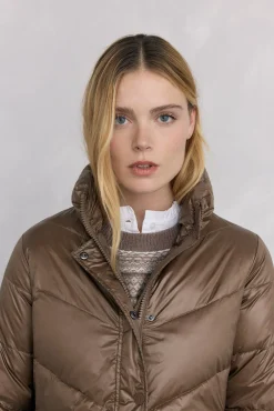 Parka larga cinturón