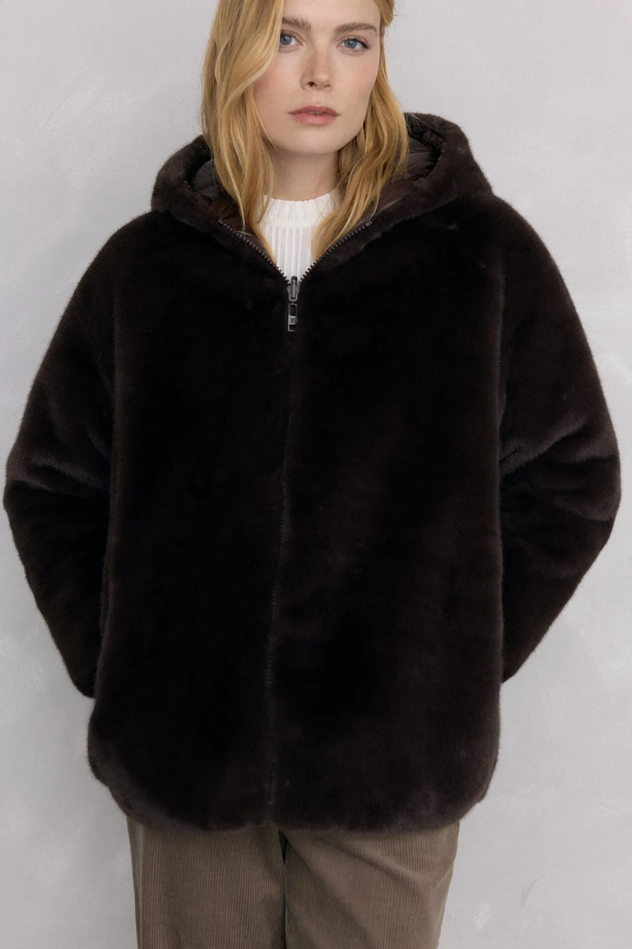 Parka reversible pelo