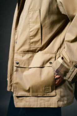 Parka tejido efecto encerado