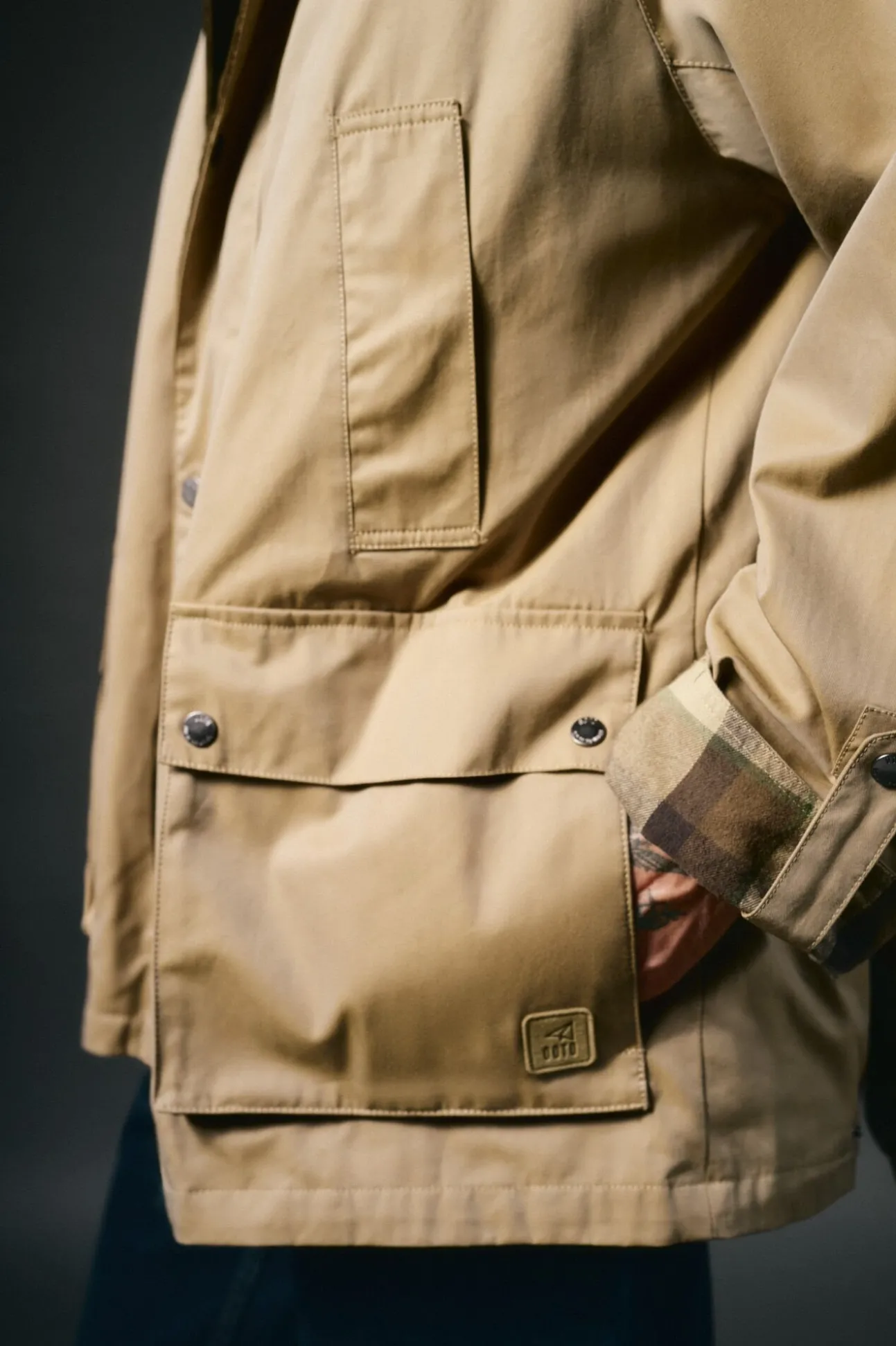 Parka tejido efecto encerado