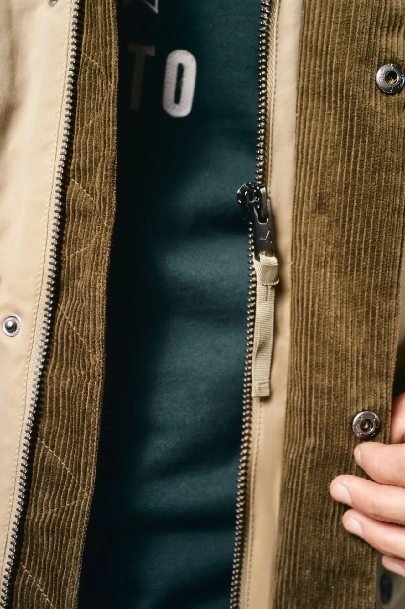 Parka tejido efecto encerado