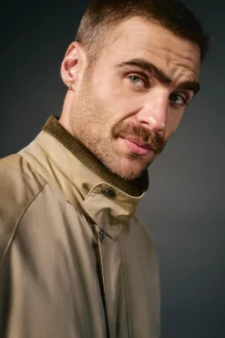 Parka tejido efecto encerado